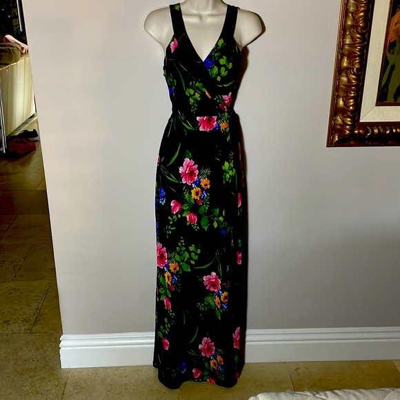 Le Lis Dresses & Skirts - Le Lis Navy Faux Wrap Maxi Sundress